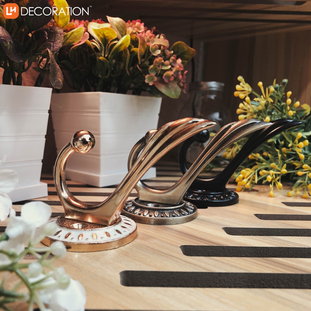 LH Deco - Luxury Design Wall Curtain Side Hooks Curtain Holdback / Wall ...