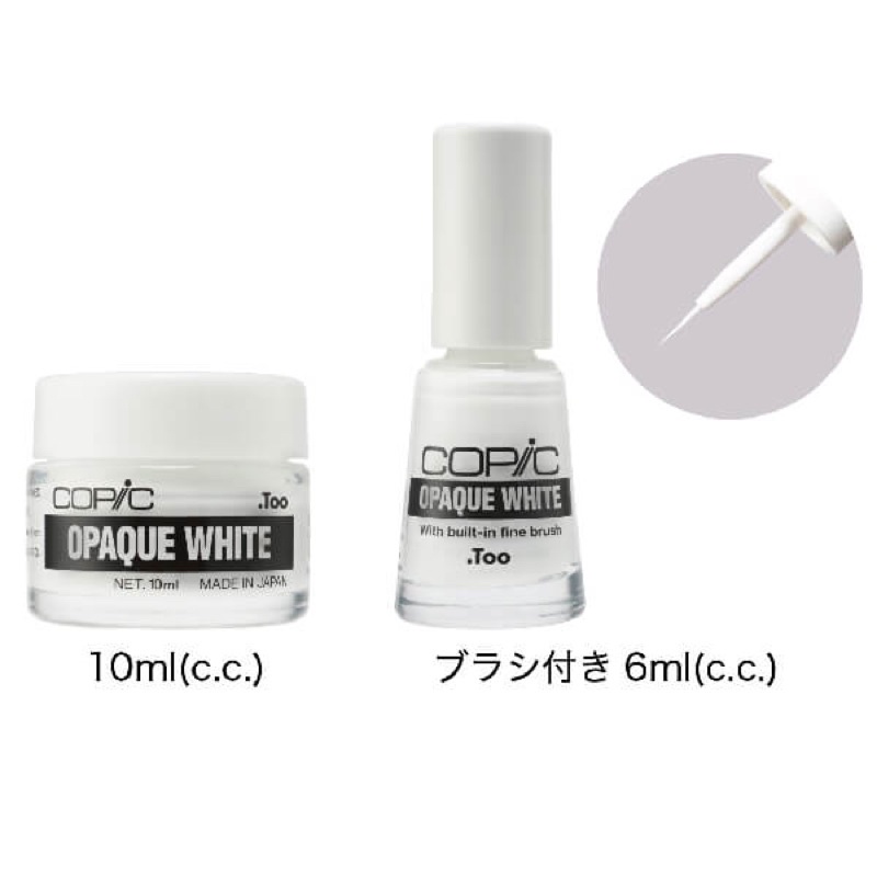 COPIC Opaque White, Bianco Coprente In Flacone Da 6ml Con Pennello Applicatore, Per Ritocchi E Luci - 2