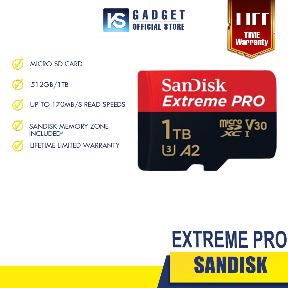 Sandisk extreme memory 1tb micro sd sdxc class 10 sdsqxav1t00gn6ma for sale online ebay