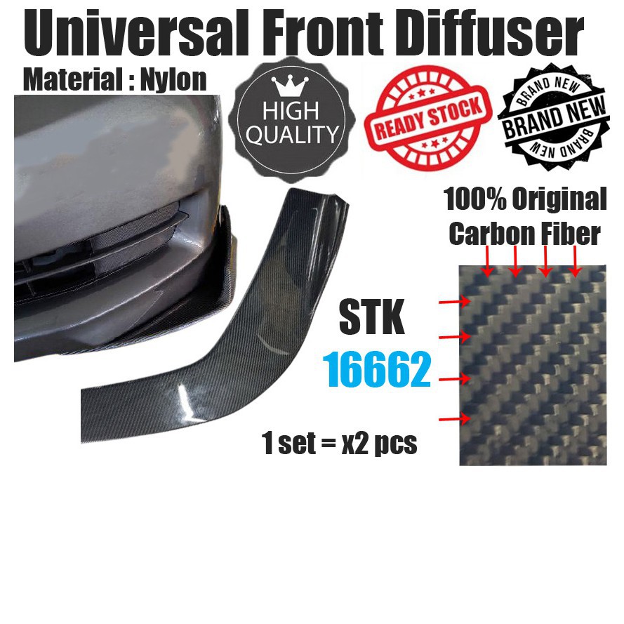 Type B Car Front Deflector Spoiler Splitter Diffuser Bumper Canard Lip ...