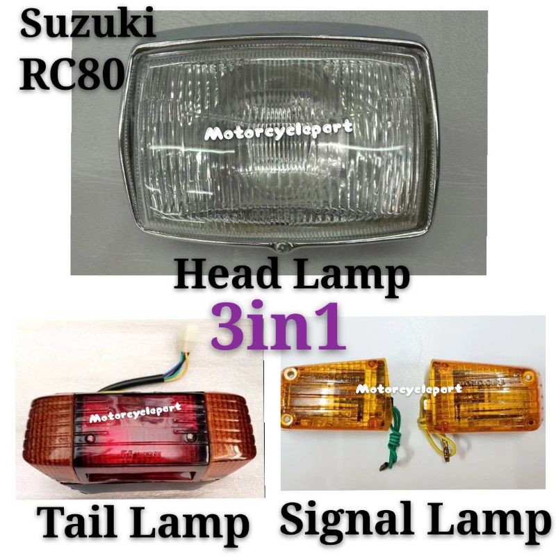 Suzuki RC80 Head Lamp Tail Lamp Signal Lamp Lampu Depan Lampu Belakang ...