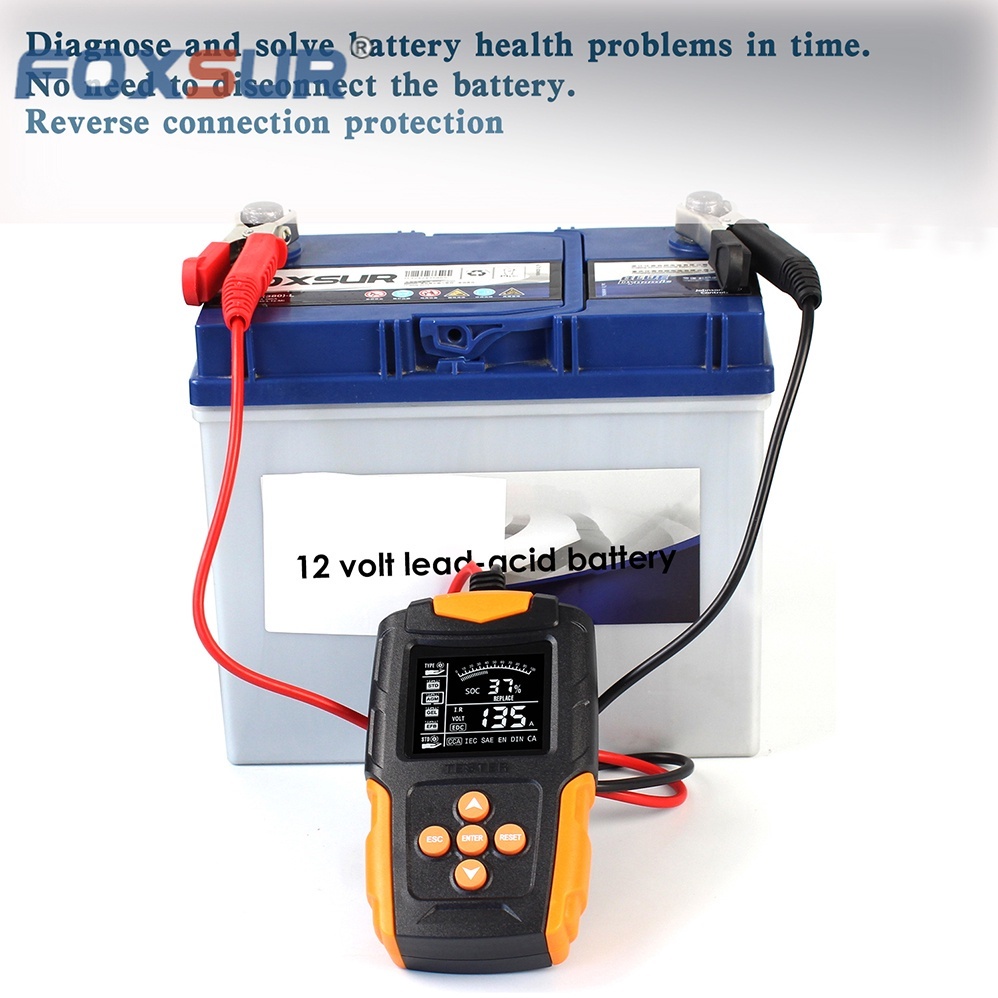 FOXSUR 12V24V Car Battery Tester Analyzer CCA internal resistance ...