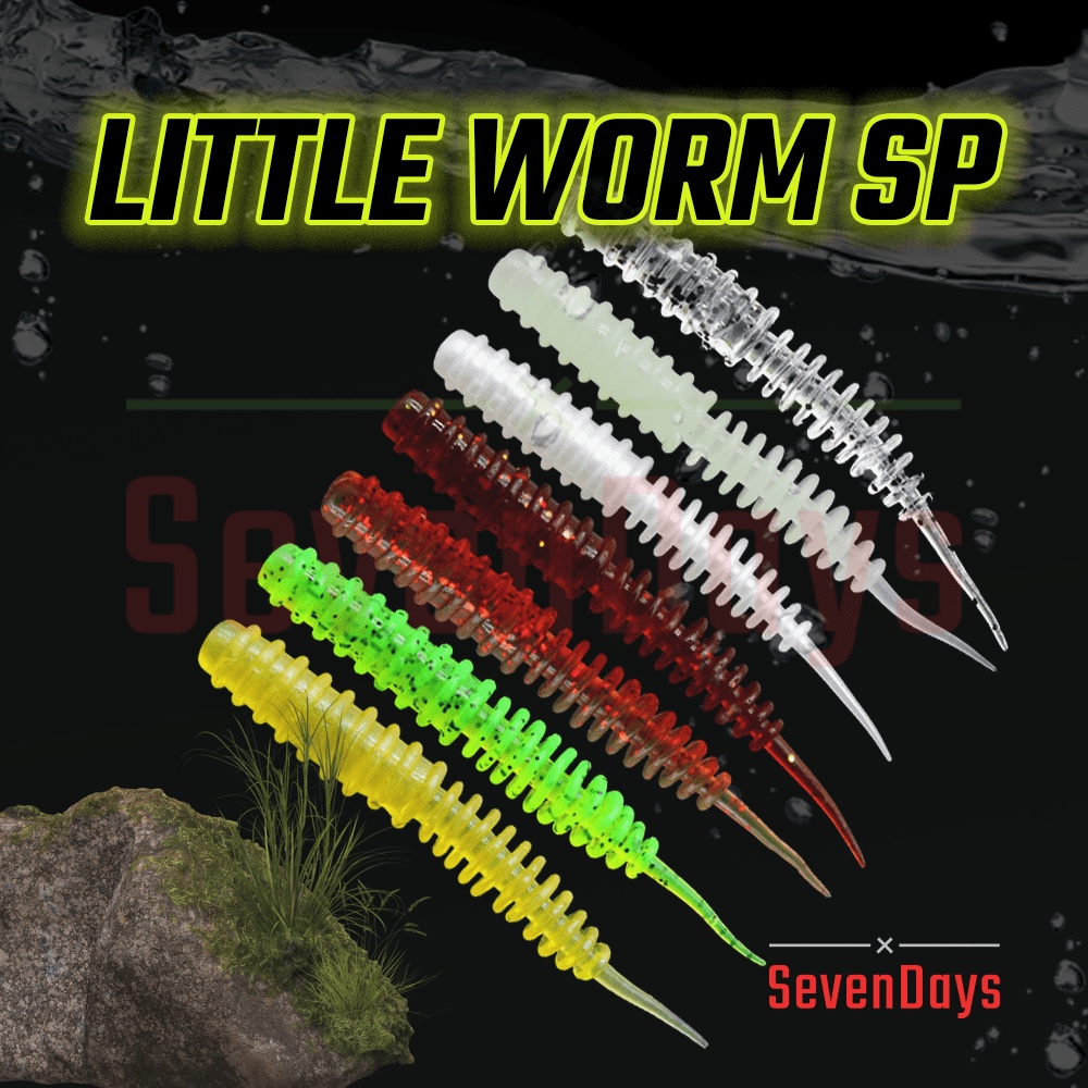 [10PCS] Little Worm Soft Plastic Needle Tail Fishing Lure Baits Casting
