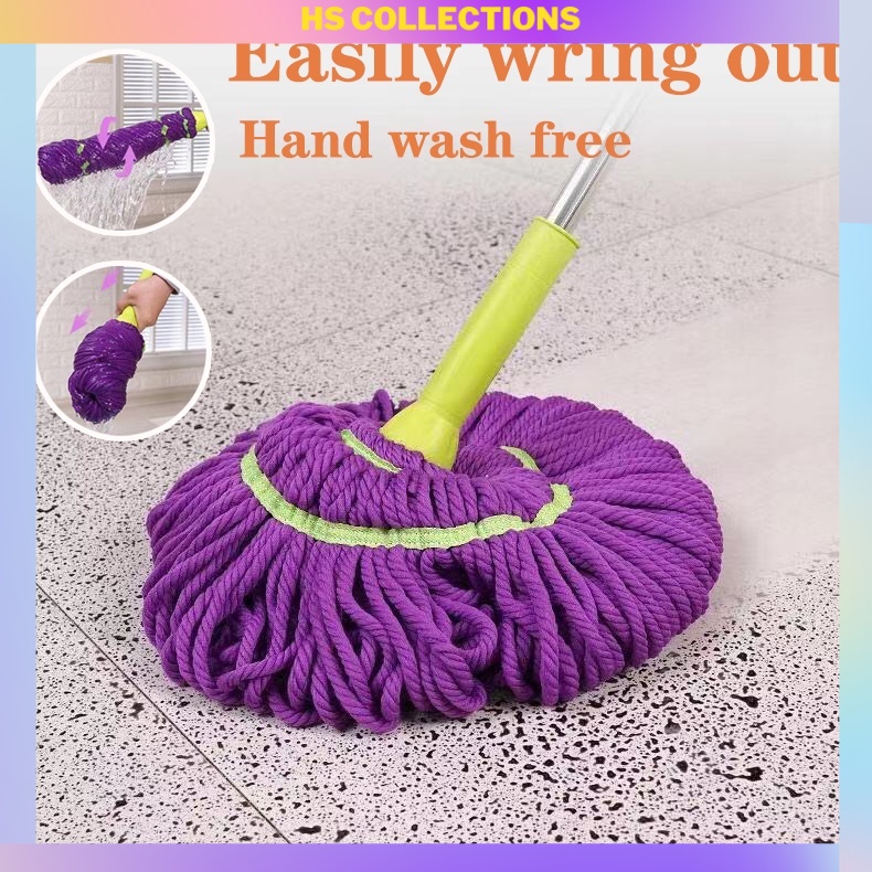 Magic Spinning Mops Set Twist Mop Water Locking Mop No Hand Wash Lantai