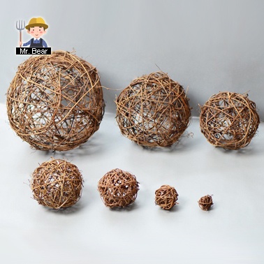 Round Shape Rattan Ball DIY Material Party Decoration Garden Decoration ...