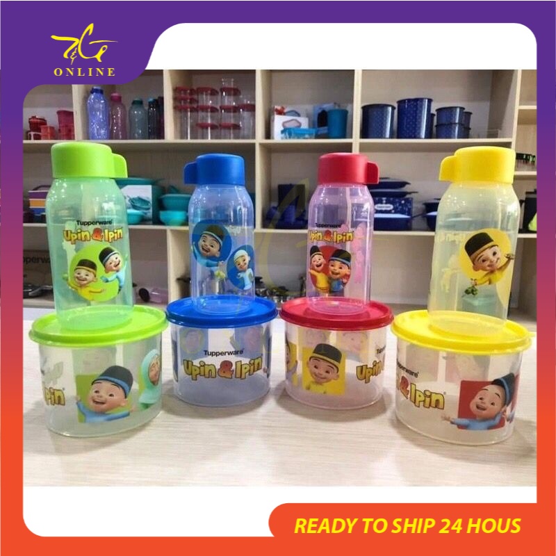 Tupperware Upin Ipin Collection Set 570ml Bekas Kuih Raya Canister ...