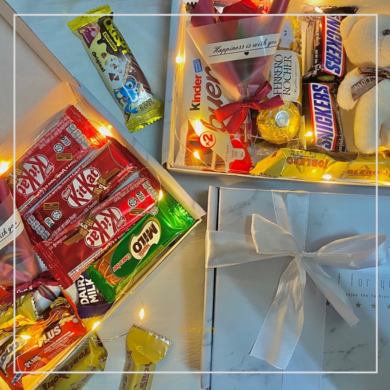 Surprise gift box chocolate bear birthday gift hadiah bajet kekasih ...