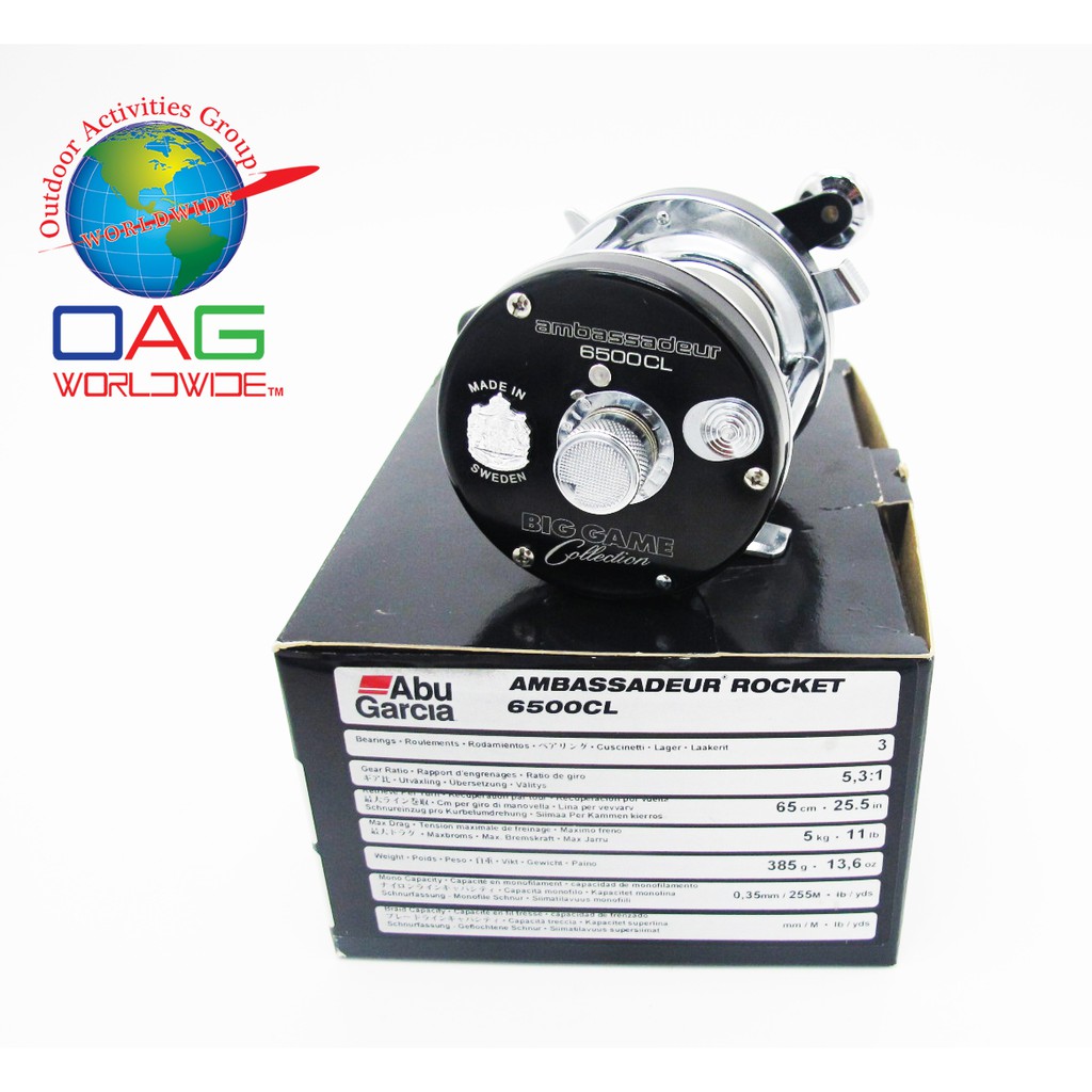 Abu Garcia Ambassadeur Rocket 6500CL Big Game Collection Round