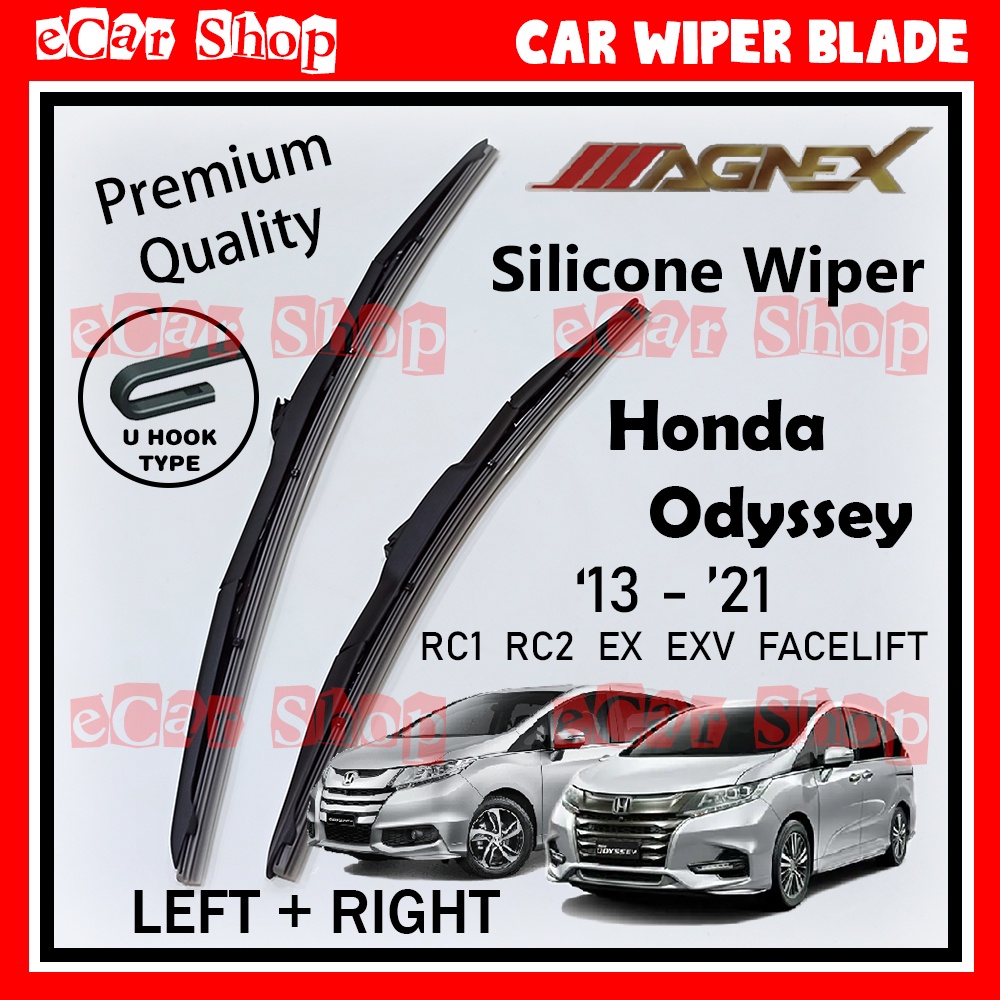 2 pcs Honda Odyssey 2013 2014 2015 2016 2017 2018 2019 2020 2021 RC1 RC2 EX EXV Facelift Magnex Silicone Wiper Blades Shopee Malaysia