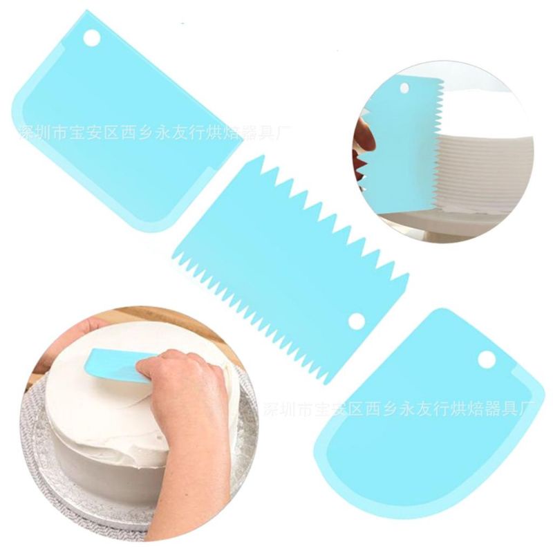 3 PCS Set Penyeduk Doh Plastik PE / Pemotong Doh PE Plastic Dough ...