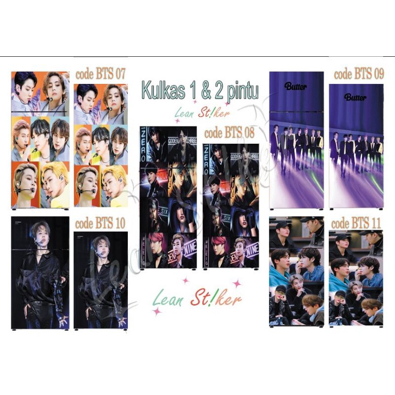Bts 1 and 2 door refrigerator wallpaper/refrigerator stickers | Shopee ...