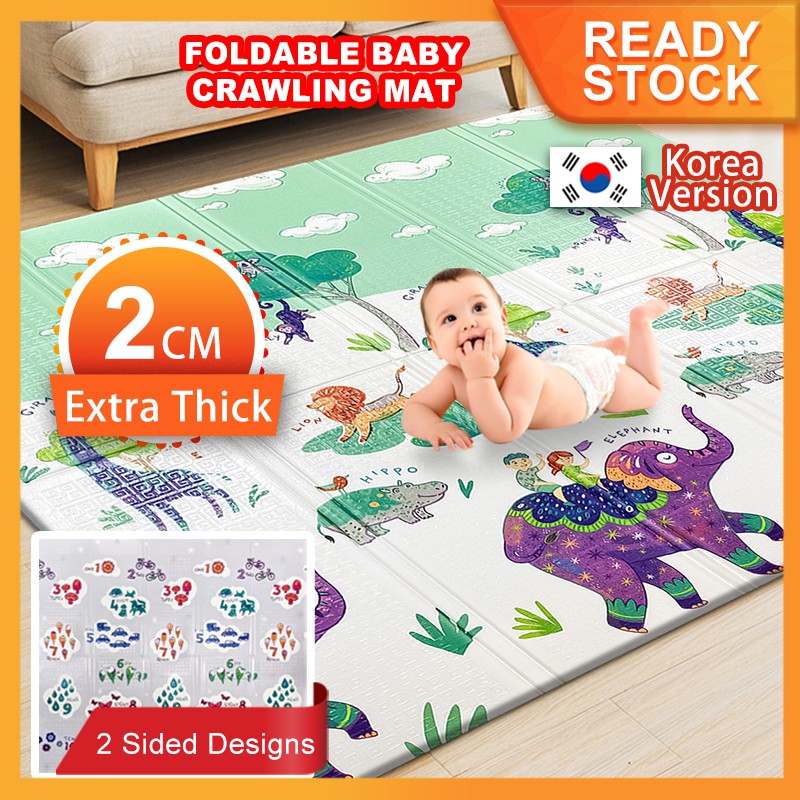 Baby Playmat 1.5Cm 2Cm Korean XPE Foam Extra Thick Foldable Activity