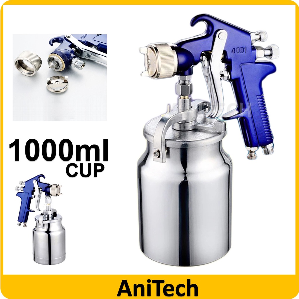 1000ML Capacity 4001 PRO Paint Air Spray Gun 1.5mm Nozzle Wall Painting ...