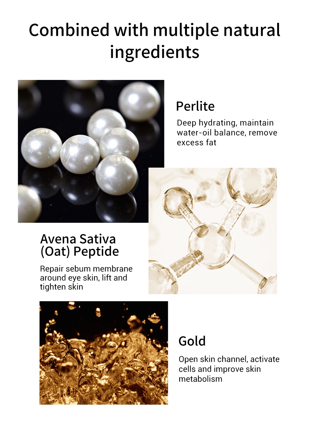 LANBENA Gold Black Pearl HydraGel Eye Patches / Sleeping Eye Mask
