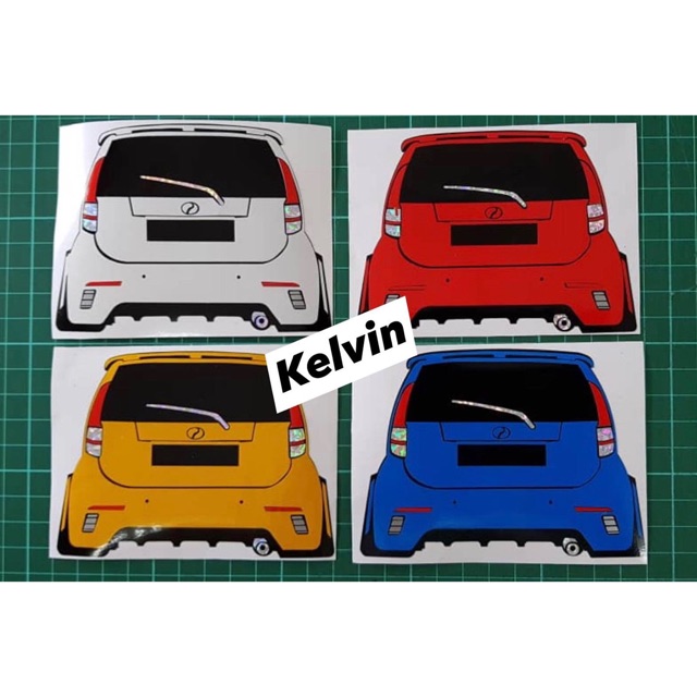 Perodua Myvi Lagi Best (Rear Car Boot Shape) Overlapping Reflective ...