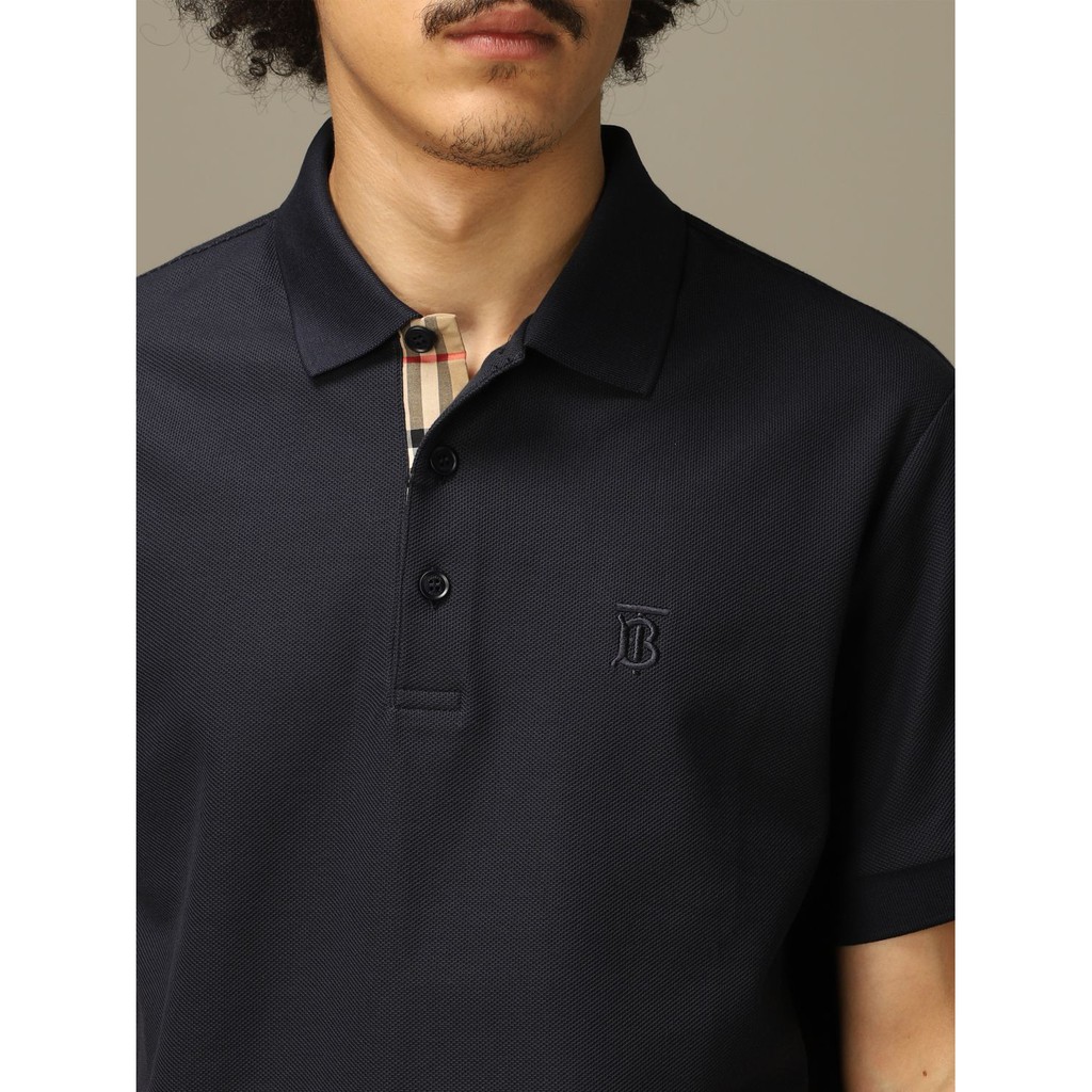 Cotton Polo Shirt in Black - Men | Burberry® Official