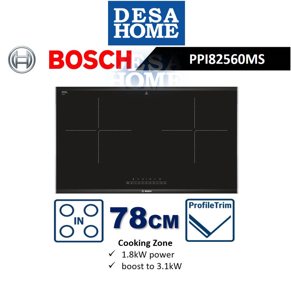 BOSCH PPI82560MS [78CM]BUILT IN INDUCTION HOB Shopee Malaysia