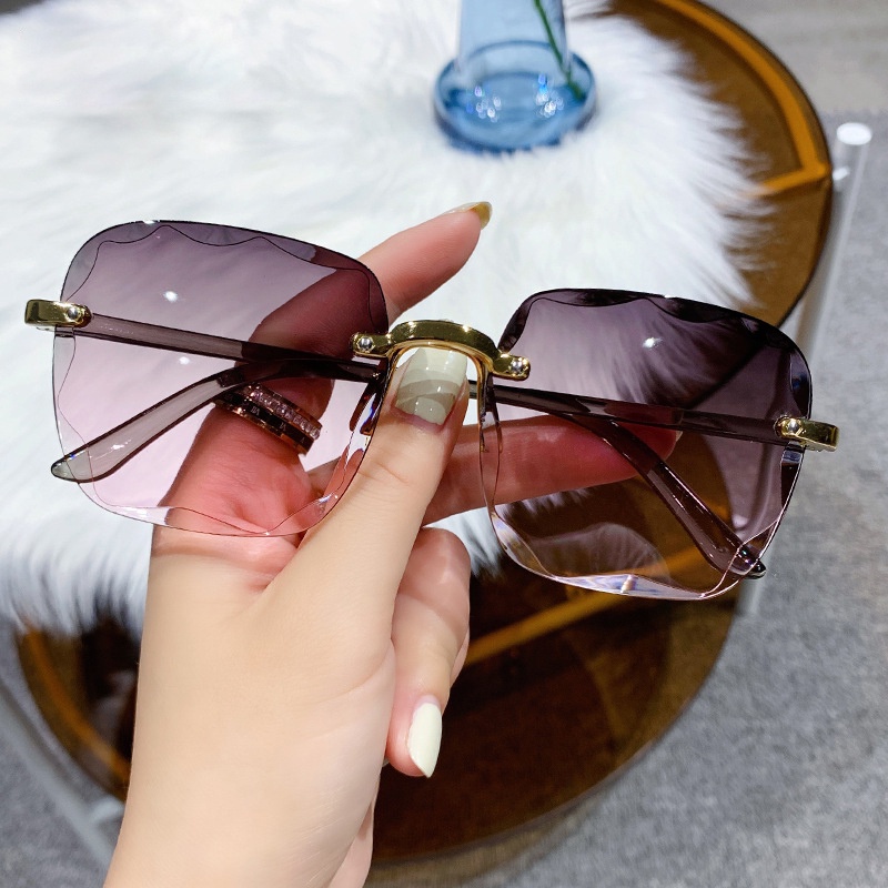 Women's Frameless Cut Edge UV Protection Sunglasses