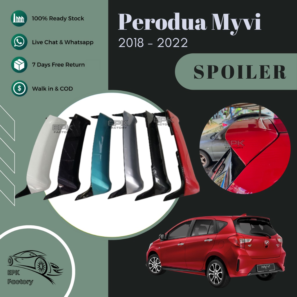 Perodua Myvi Spoiler ABS Gear Up Rear Spoiler G3 2018 2019 2020 2021 ...