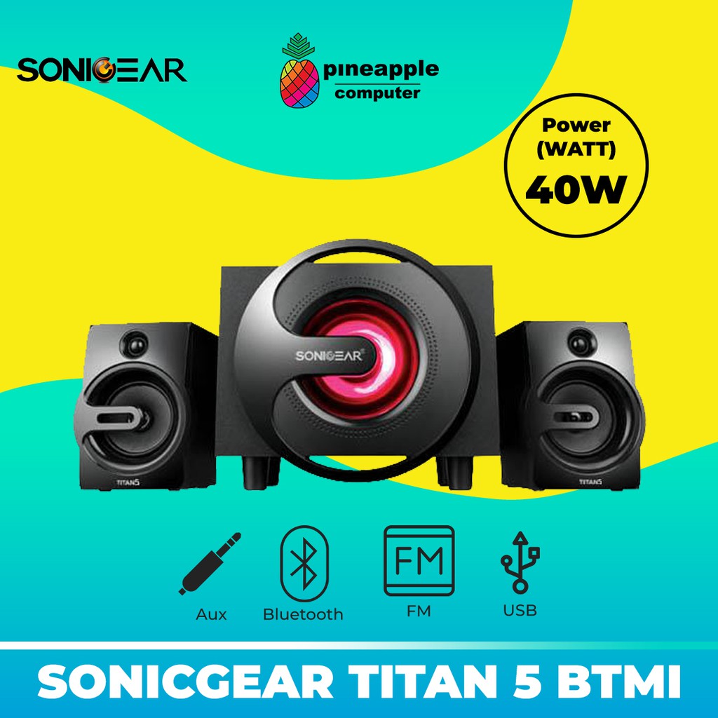 SonicGear Titan 5 BTMI Bluetooth Speaker 2.1 Bass Driver Wireless ...