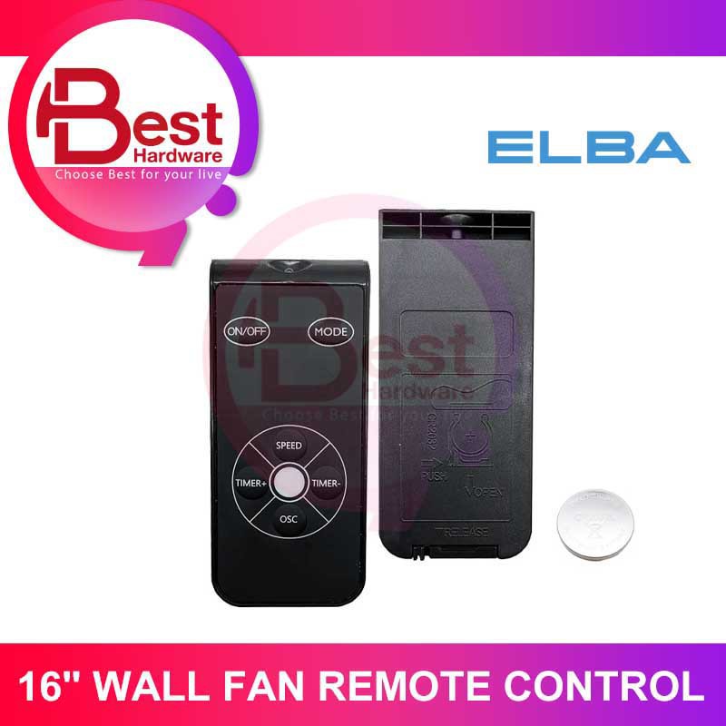 BEST HARDWARE ELBA 16" WALL FAN REMOTE CONTROL Shopee Malaysia