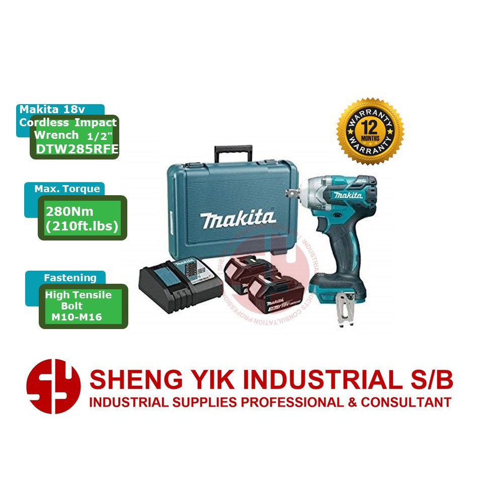 SYI Makita 18v Cordless Impact Wrench DTW285RFE