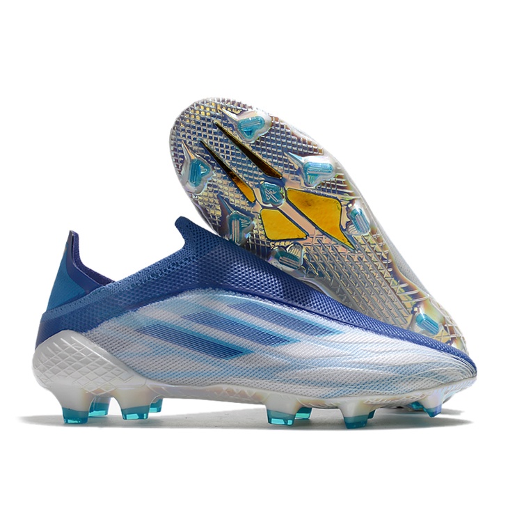 fully knitted FG football shoes Adidas X speedflow. 1 FG Blue/White