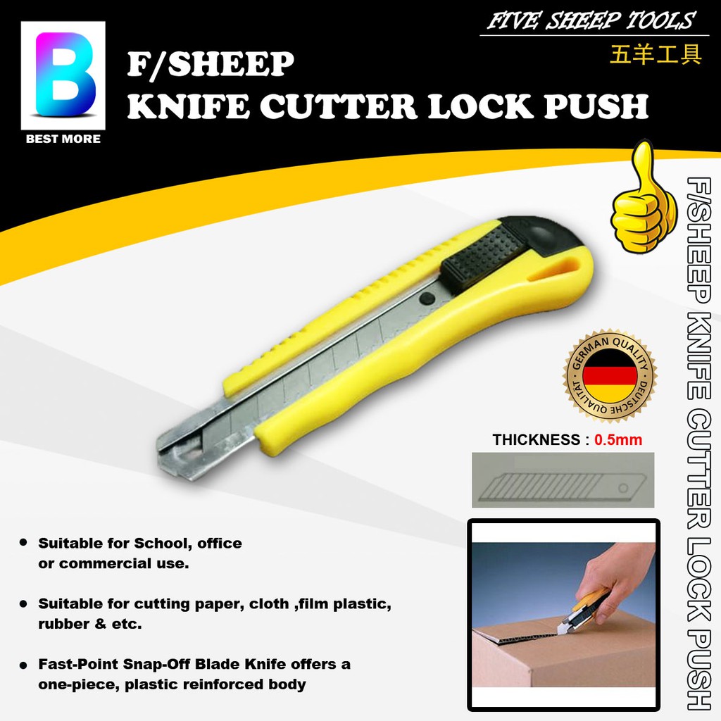 F/Sheep Knife Cutter Lock Pushs | Shopee Malaysia