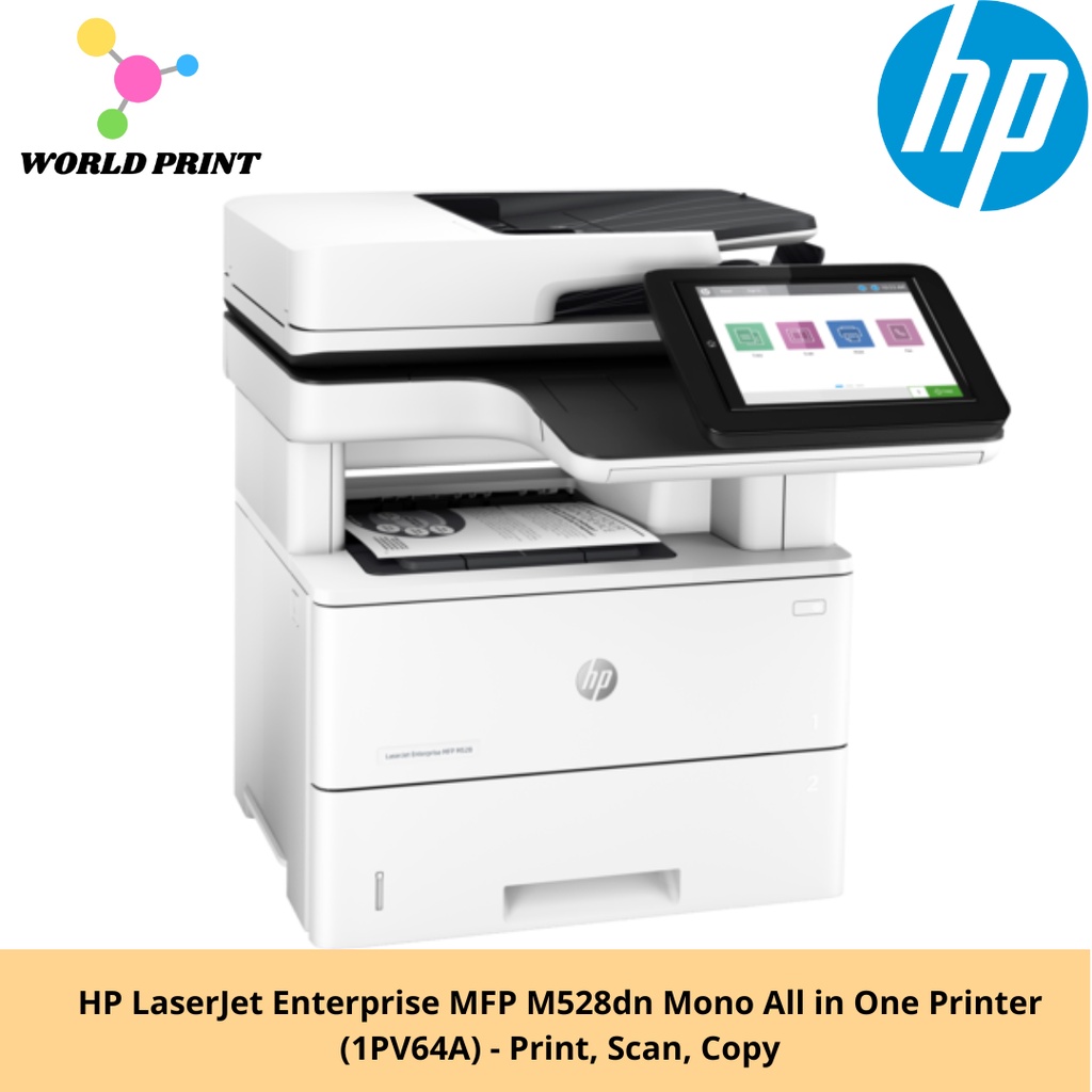 HP LaserJet Enterprise MFP M528dn Mono All in One Printer (1PV64A ...