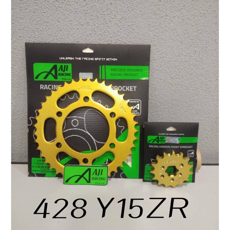 Y16 / Y15 / FZ150 AJI RACING SPROCKET 428H ***GOLD 6HOLE*** 14/15 & 37