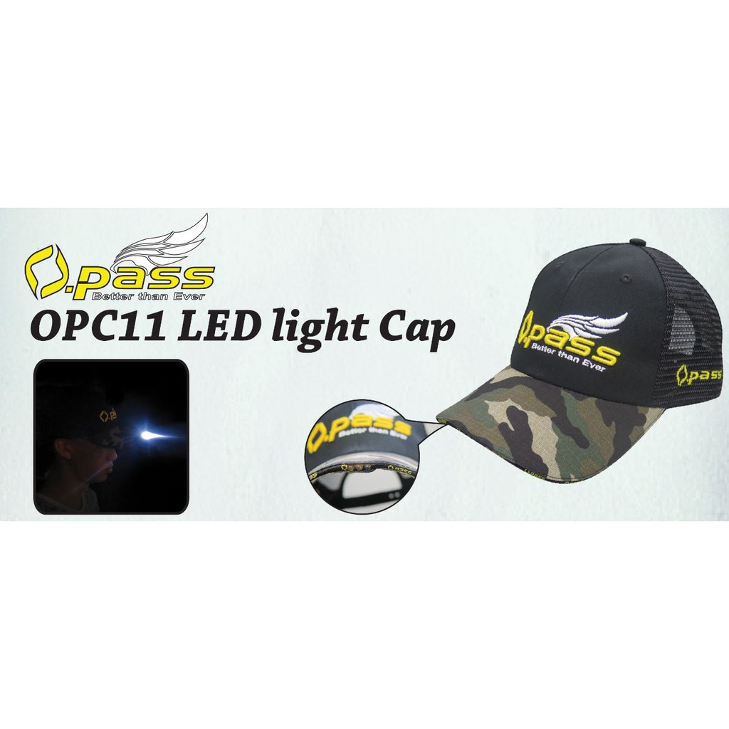 OPASS Fishing Cap with Led light OPC11 LED LIGHT CAP LIGHT HAT
