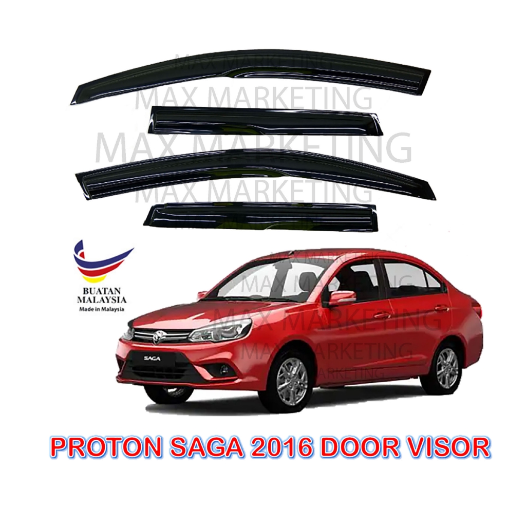 PROTON SAGA 2016 PROTON FIT GD2 DOOR VISOR/WINDOW VISOR (MG) (1 BOX 4 ...