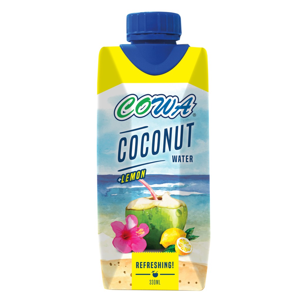 COWA Coconut Water with Lemon 330ML (1 Carton = 12 Packs) Shopee Malaysia