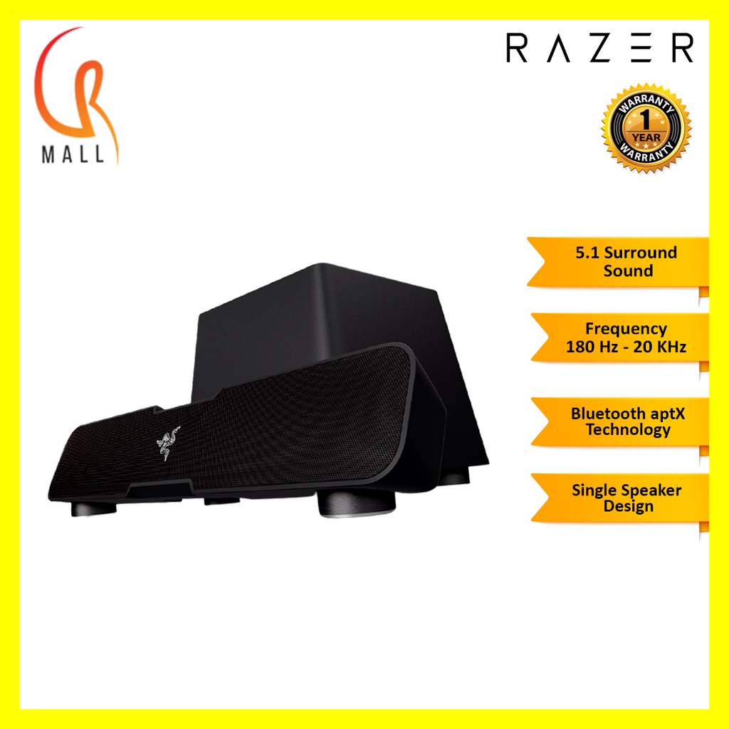 Razer RZ05-01260100-R3A1 Leviathan Sound Bar Speaker [READY STOCK]
