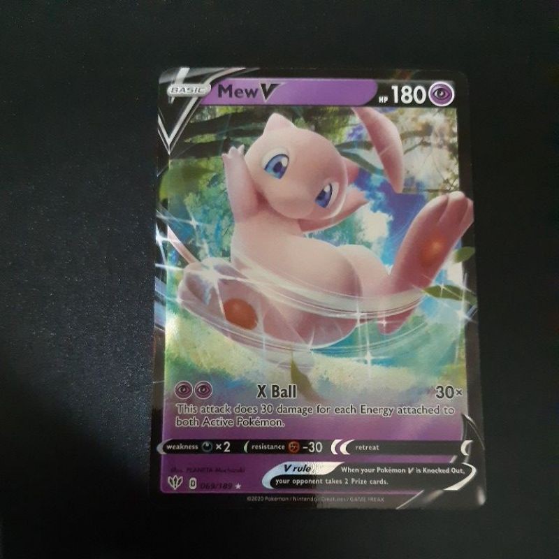 Pokemon Card TCG: Pokemon V: Mew V 069/189 (Ultra Rare) 100% Original ...