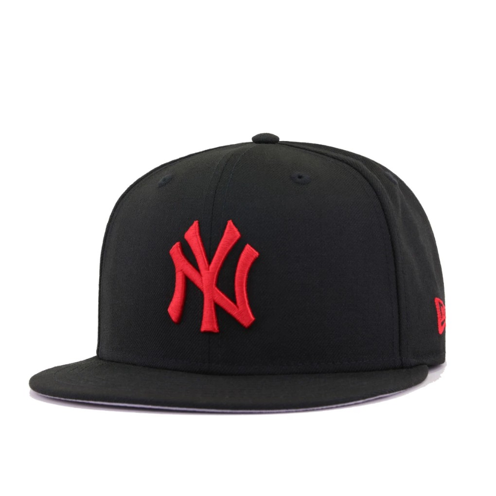 New York Yankees Authentic Black Scarlet Logo New Era 59Fifty Fitted ...