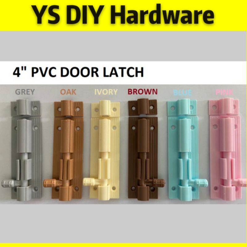 PVC DOOR LATCH / PLASTIC LATCH / SELAK PVC PINTU / SELAK PINTU TANDAS ...