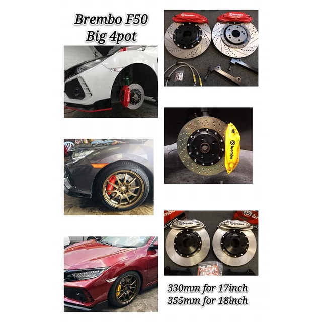 Honda Civic FC/FE Brembo Big Brake Kit Brembo F50 4 Pot Shopee Malaysia