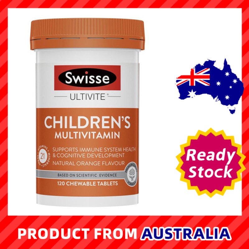 Swisse Children Ultivite Multivitamin Orange Flavour 120 Tablets