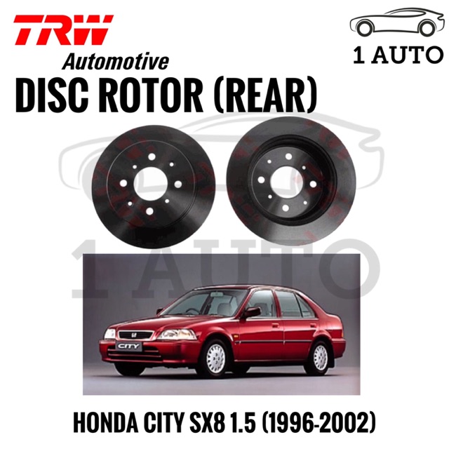 TRW REAR BELAKANG DISC ROTOR for HONDA CITY SX8 1.5 (1 SET) | Shopee ...