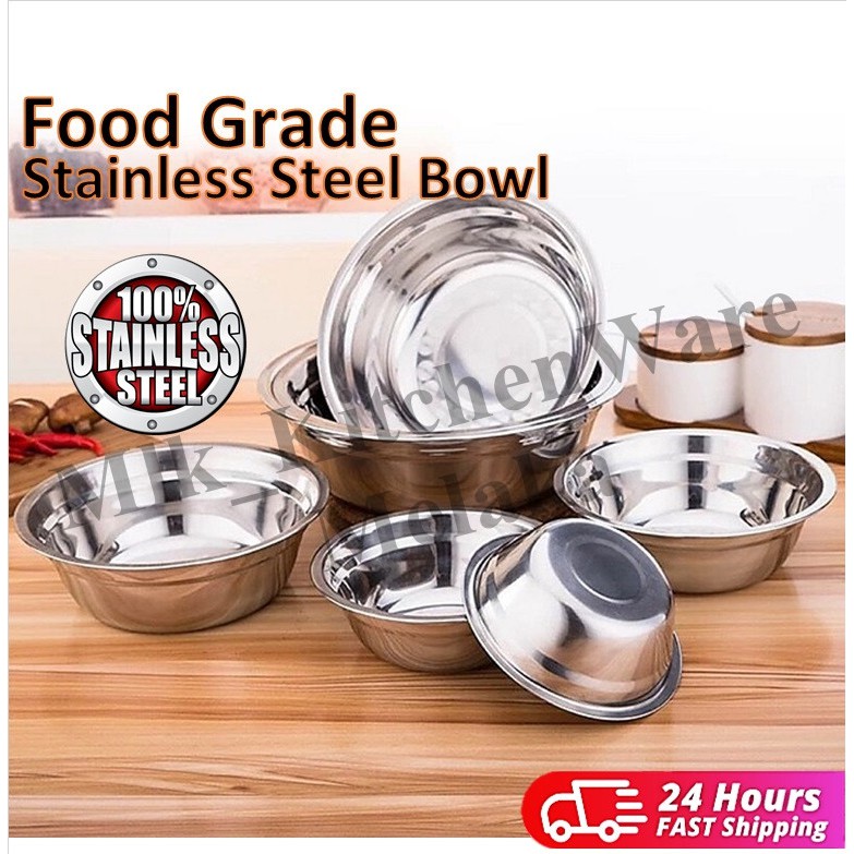 MLK Food Grade Quality Stainless Steel Bowl Mangkuk Berkualiti Tahan ...