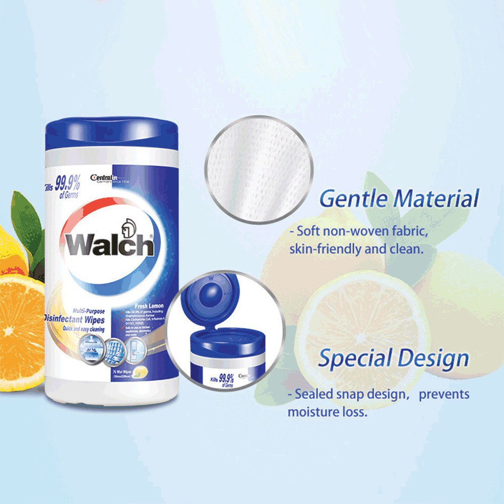 Walch MultiPurpose Disinfecting Wet Wipes 42's Shopee Malaysia