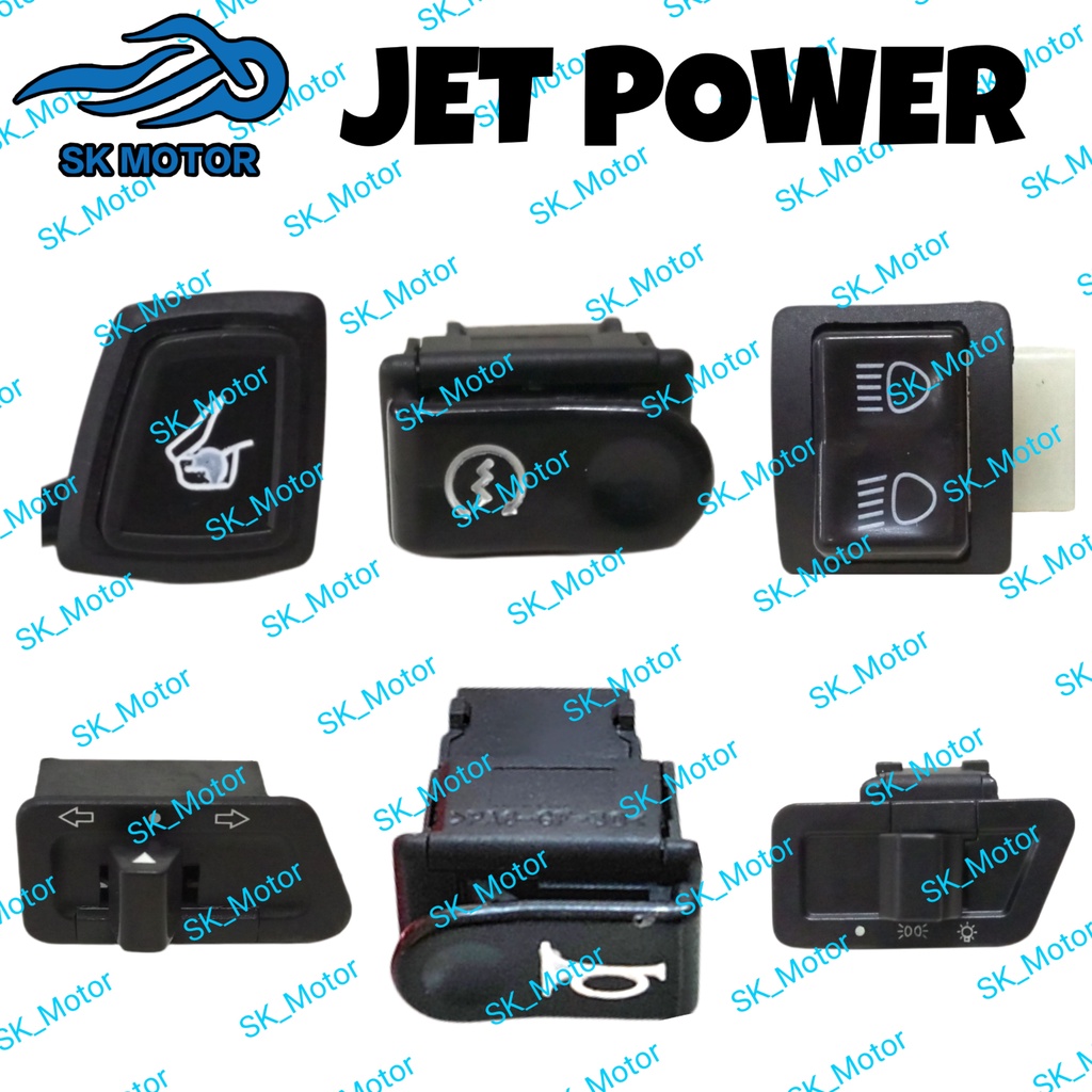 SYM JET POWER Button Starter Horn Hi Low Signal On Off Seat Cover ...