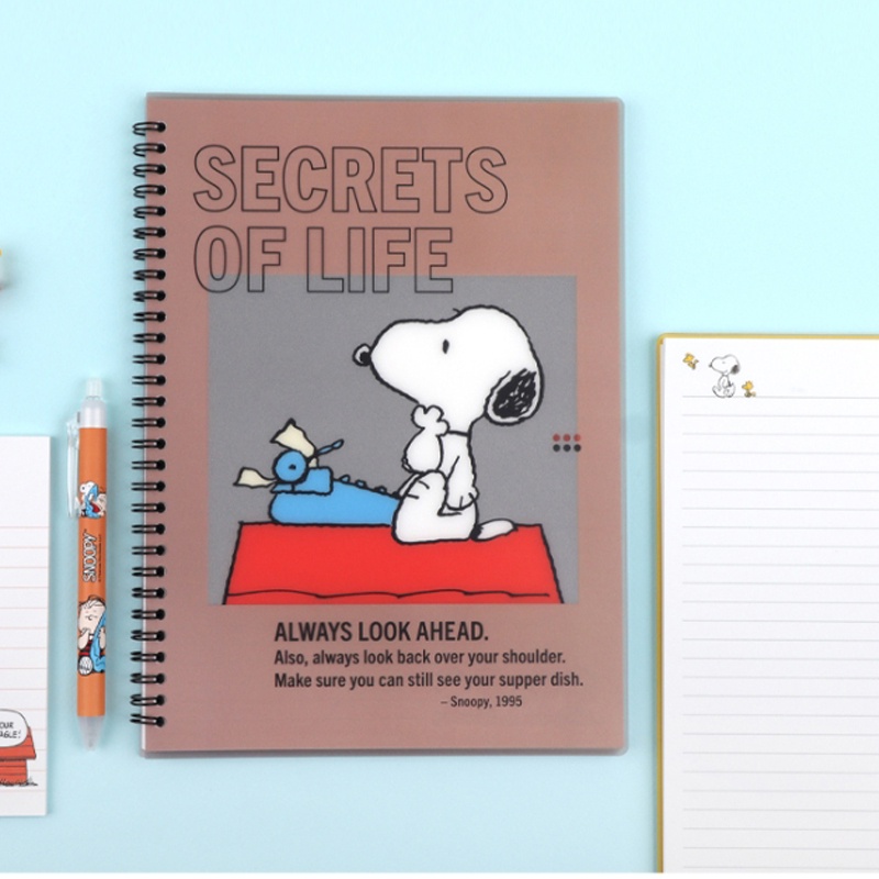 Peanuts Snoopy Friends Lined Spiral Notebook Spring Notepad Korean ...