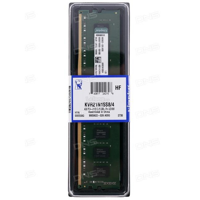Kingston 4GB DDR4 2133Mhz CL15 PC4-2133 KVR21N15S8/4 Desktop RAM ...