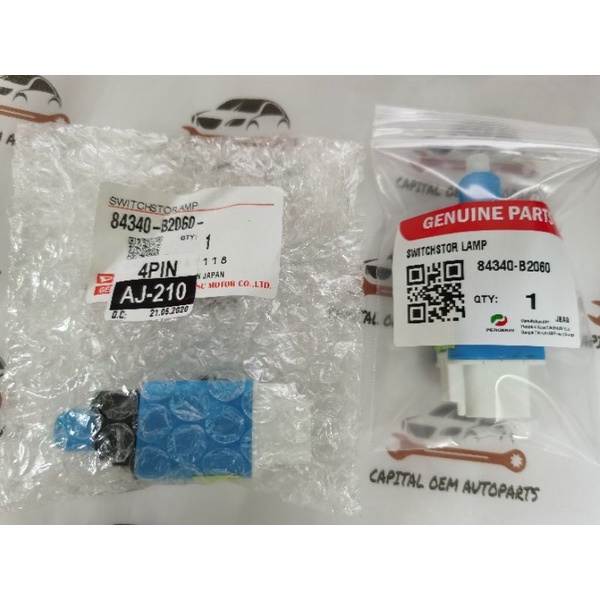BRAKE SWITCH (FREE BRAKE LOCK COVER) 4PIN FOR PERODUA MYVI, BEZZA1.3 ...