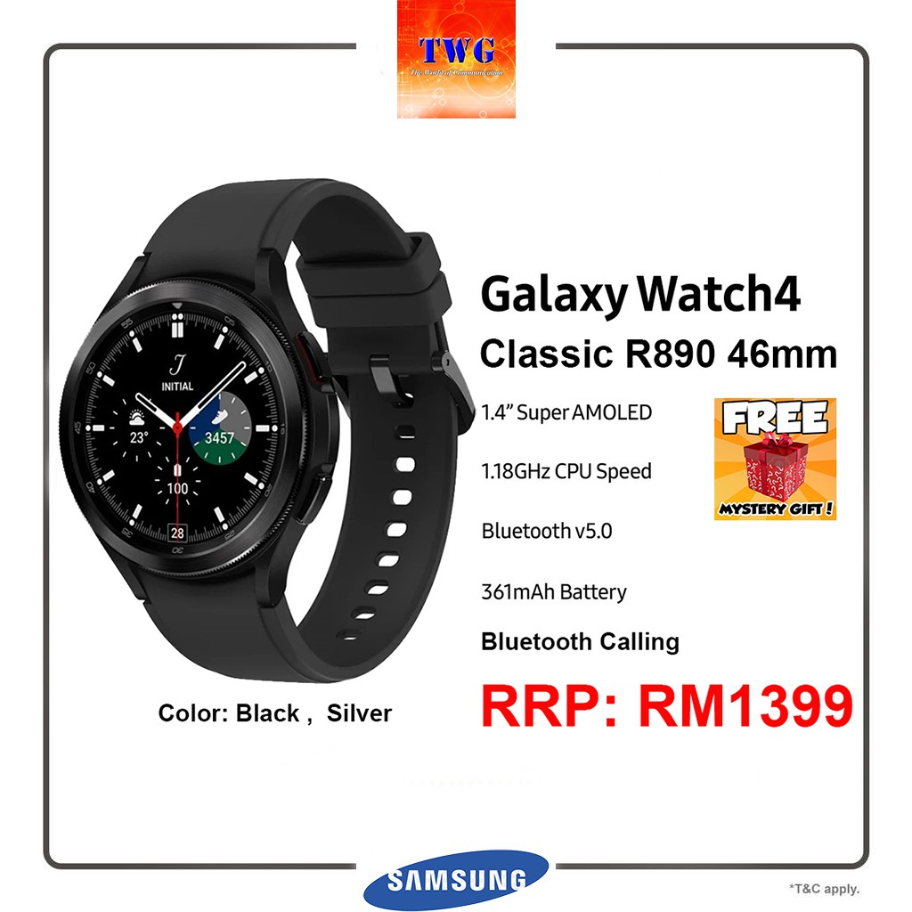 Samsung Galaxy Watch 4 Classic Bluetooth 46mm (R890) Malaysia