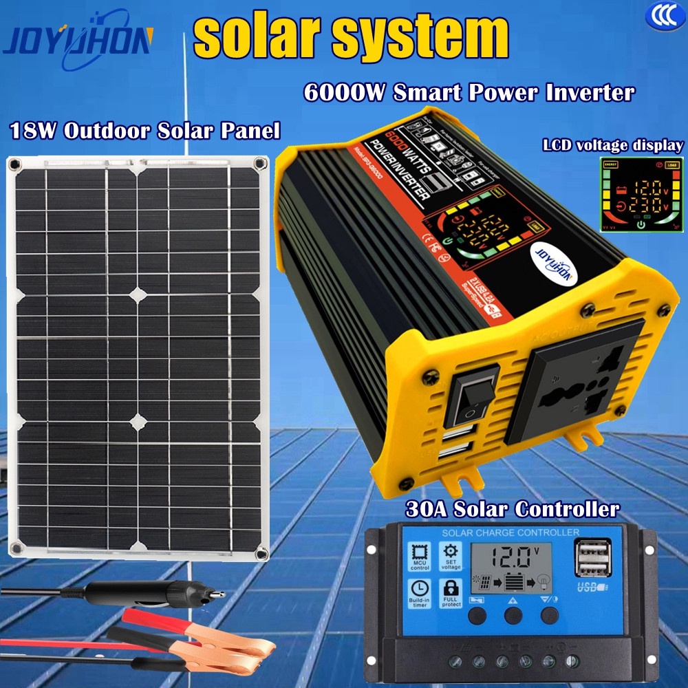 JOYUHON Solar Power inverter System 6000W Car Power Inverter with 18W ...