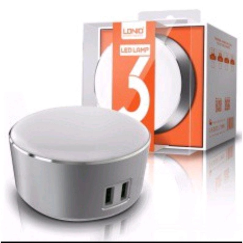 LDNIO original 2in1 LED light Touch lamp +2 dual USB charger | Shopee ...