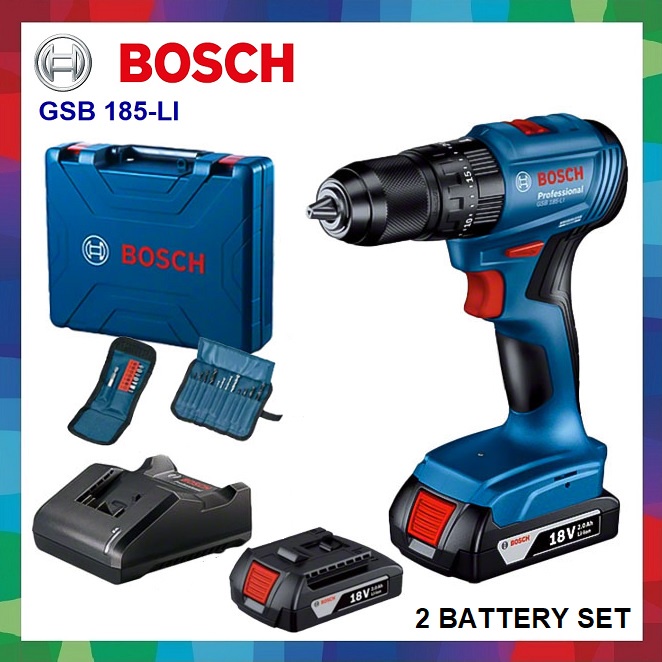 Bosch GSB 185 LI Cordless Impact Drill 18V - Gerudi Impak Mudah Alih ...